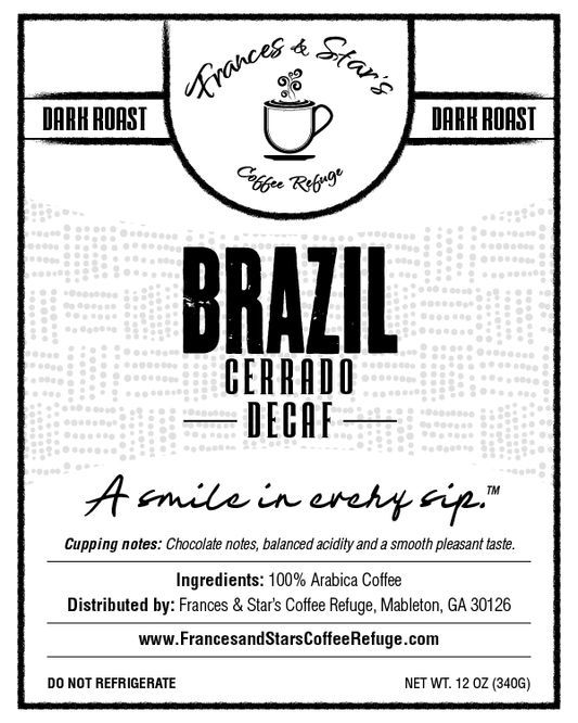 Brazil Cerrado SWP Decaf – Dark Roast